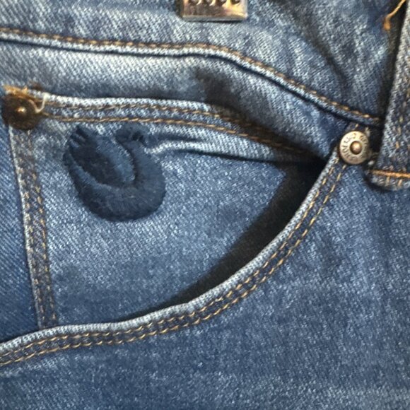 Gloria Vanderbilt X Christian Siriano Womens Denim Jeans Size 32/14 Blue Mid-Ris - Picture 2 of 7